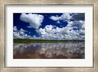 Framed South America, Peru, Amazon Cloud reflections on Amazon river
