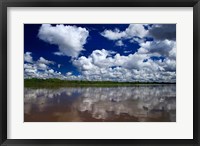 Framed South America, Peru, Amazon Cloud reflections on Amazon river