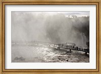 Framed Lookout Engulfed in Mist, Iguassu Falls, Brazil