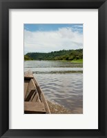 Framed Brazil, Amazon, Valeria River, Boca da Valeria Local wooden canoe