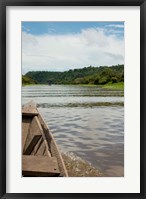 Framed Brazil, Amazon, Valeria River, Boca da Valeria Local wooden canoe