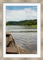 Framed Brazil, Amazon, Valeria River, Boca da Valeria Local wooden canoe
