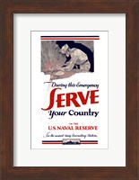 Framed Serve Your Country - US Naval Reserve
