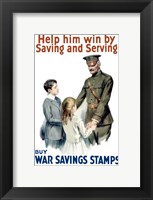 Framed Help Him Win by Saving and Serving