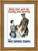 Framed Help Him Win by Saving and Serving
