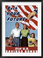 Framed Back Your Future - with US Savings Bonds