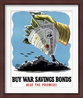 Framed Buy War Savings Bonds - Beat the Promise!