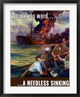 Framed Careless Word, A Needless Sinking