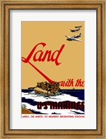 Framed Land with the U.S.  Marines