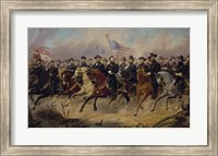 Framed Ulysses S Grant and His Generals on Horeback