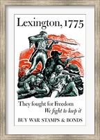 Framed Lexington, 1775 War Poster