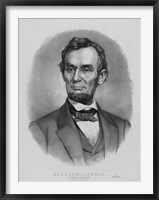 Framed Vintage Abraham Lincoln (black & white)