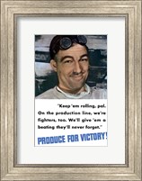 Framed Produce for Victory - Color Poster