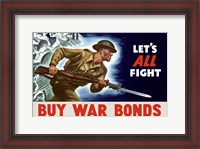 Framed Buy War Bonds - Let's All Fight