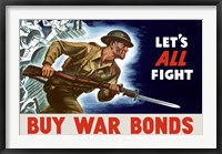 Framed Buy War Bonds - Let's All Fight