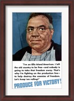 Framed Produce for Victory - Ellis Island American