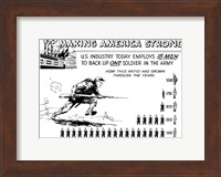 Framed Making America Strong - 18 Men to Back One Soldier