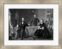 Framed President Abraham Lincoln and His Family