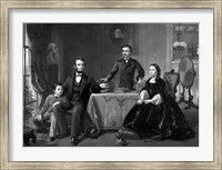 Framed President Abraham Lincoln and His Family