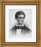 Framed Digitally Restored Vintage Print of a Young Abraham Lincoln
