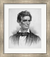 Framed Digitally Restored Vintage Print of a Young Abraham Lincoln