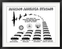 Framed Making America Strong - Airplanes