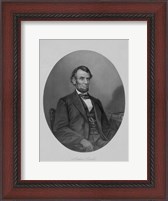 Framed President Abraham Lincoln Sitting in a Chair