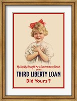 Framed Third Liberty Loan Poster