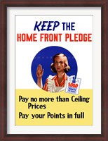 Framed Keep the Home Front Pledge