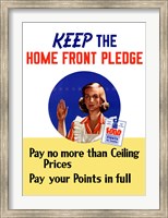Framed Keep the Home Front Pledge