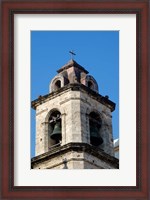 Framed Havana, Cuba Steeple of church in downtowns San Francisco Plaza