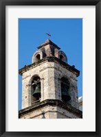 Framed Havana, Cuba Steeple of church in downtowns San Francisco Plaza
