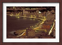 Framed Malecon at Night, Havana, Cuba