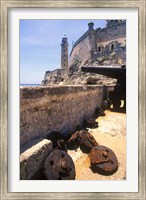 Framed Thick Stone Walls, El Morro Fortress, La Havana, Cuba