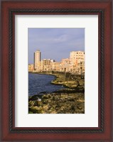 Framed Malecon, Waterfront in Old City of Havana, Cuba