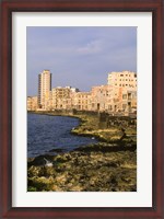 Framed Malecon, Waterfront in Old City of Havana, Cuba