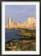 Framed Malecon, Waterfront in Old City of Havana, Cuba