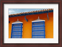 Framed Central America, Cuba, Trinidad Windows of Trinidad, Cuba