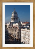 Framed Cuba, Havana, Capitol Building and town
