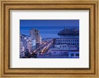 Framed Cuba, Havana, City view above Paseo de Marti, Dawn