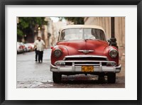 Framed Cuba, Havana, Havana Vieja, 1950s classic car