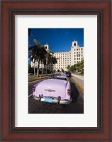 Framed Cuba, Havana, Hotel Nacional, 1950s Classic car