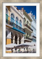 Framed Cuba, Havana, Plaza Vieja, renovated buildings