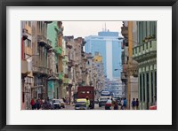 Framed Old and new buildings, Havana, UNESCO World Heritage site, Cuba
