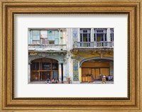 Framed Old building in the historic center, Havana, Cuba