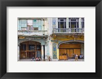 Framed Old building in the historic center, Havana, Cuba