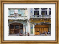 Framed Old building in the historic center, Havana, Cuba