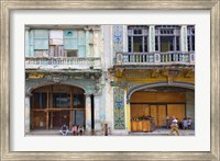 Framed Old building in the historic center, Havana, Cuba