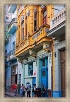 Framed Old house in the historic center, Havana, UNESCO World Heritage site, Cuba