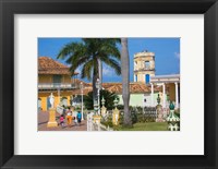 Framed Plaza Mayor, Trinidad, UNESCO World Heritage site, Cuba